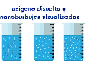 oxígeno disuelto y nanoburbujas visualizadas