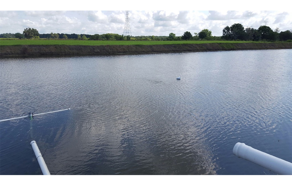 Waterbehandeling van een meer met nano bubbles (na behandeling)